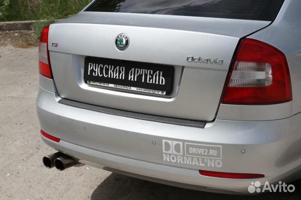 Накладка на задний бампер Skoda Octavia Лифтбэк