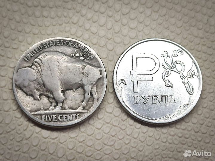 Пять центов США. Оригинал