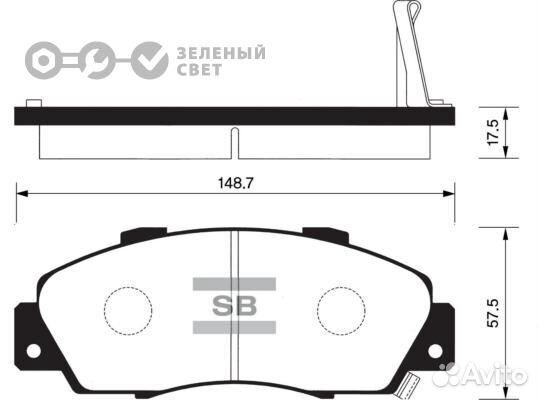 Sangsin brake SP1076F Колодки тормозные передние h