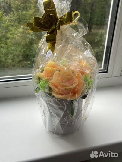 Букет из мыльных роз