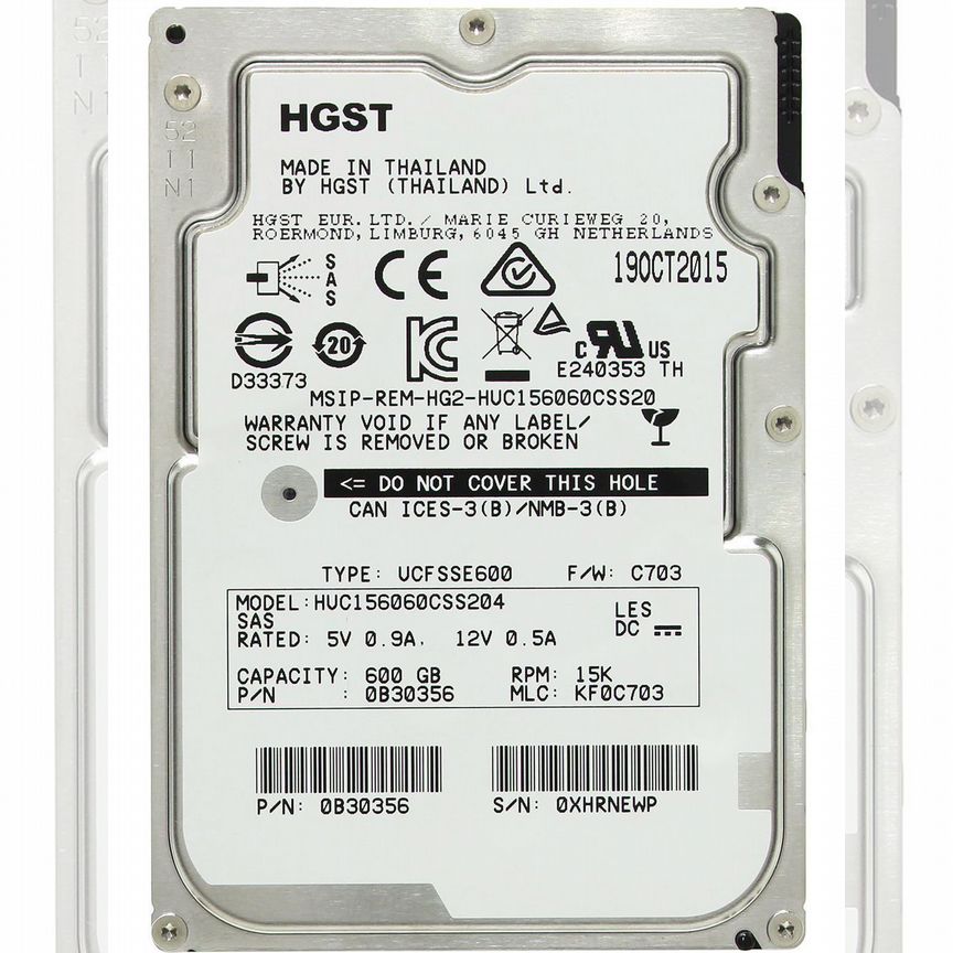 [HUC156060CSS204] Жесткий Диск Hgst 600gb Sas 2.5 Huc156060css204