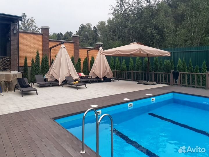 Зонты для бассейнов 3х3, 4x4 с боковой опорой