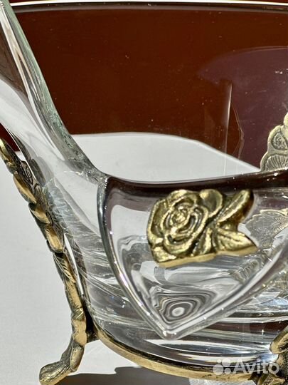 Crystal bohemia ваза для фруктов 3 шт