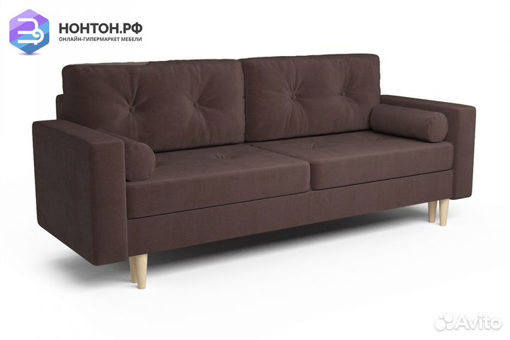 Диван тик-так Белфаст коричневый