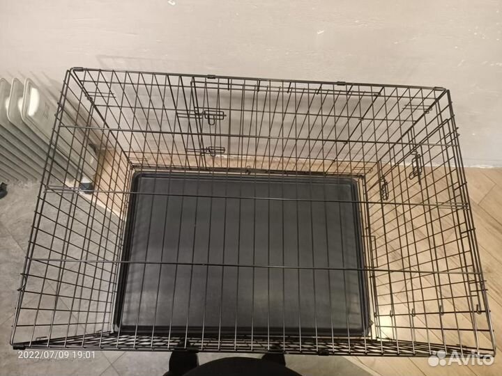 Клетка для кошек и собак металлическая складная