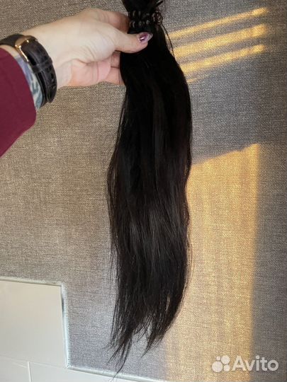 Волосы черные 50см