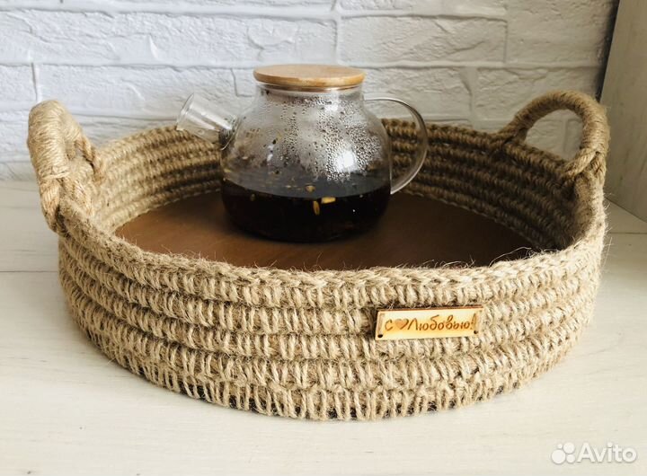 Поднос из джута