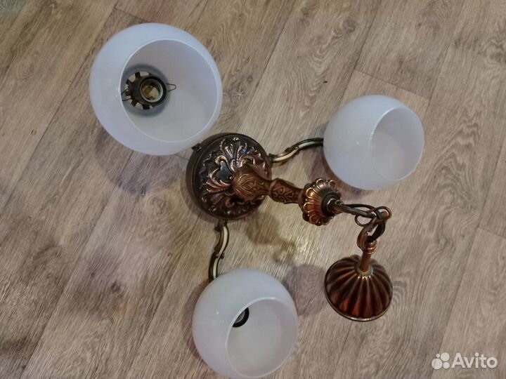 Люстра винтаж бронза