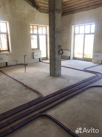 Монтаж систем отопления, водоснабжения, теплый пол