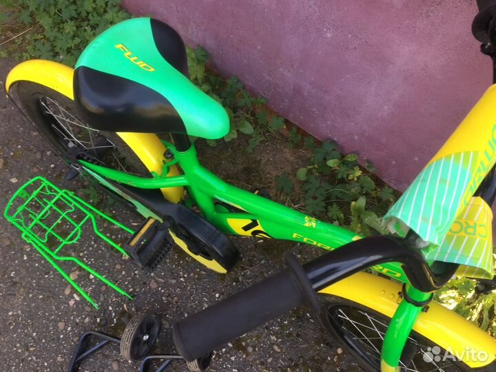 Детский велосипед forward 16‘‘ c боковыми колесами