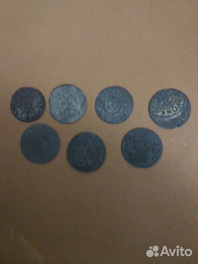 Монеты солиды 16-17в.в, 7штук