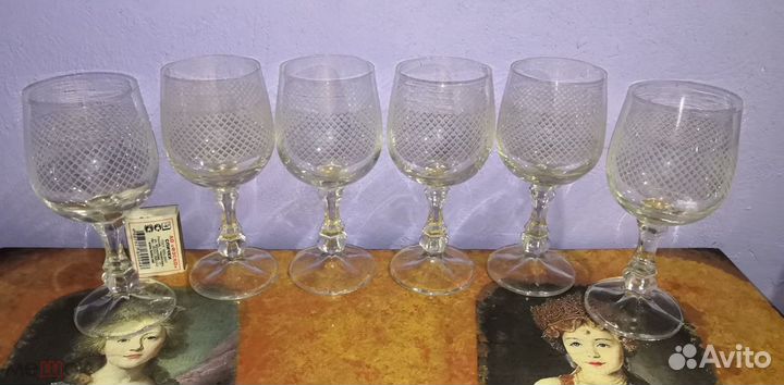 Фужеры бокалы кувшинчик графин цветное стекло СССР