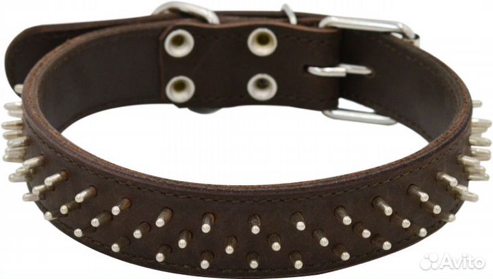 Ошейник 0673К 2сл 50 мм ёж длина до 70 см коричнев