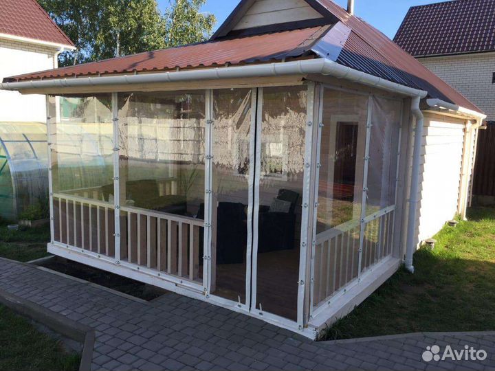 Мягкие окна для беседки