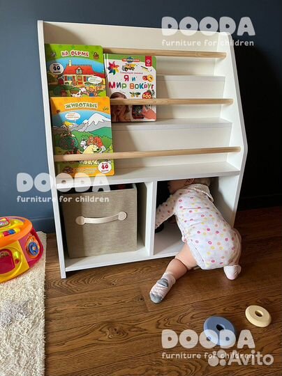 Стеллаж детский для игрушек / Развивающая мебель