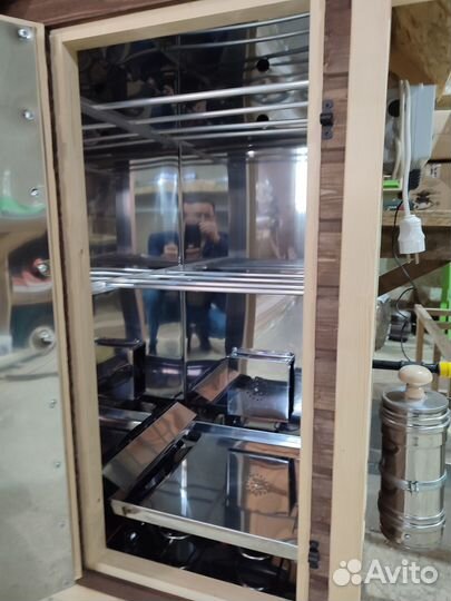 Коптильня для горячего и холодного копчения 220л