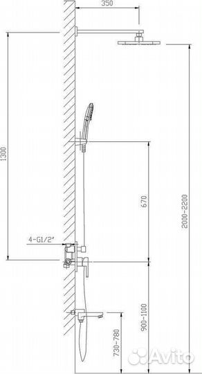 Душевой комплект Timo Selene SX-3069/00SM (1013) С