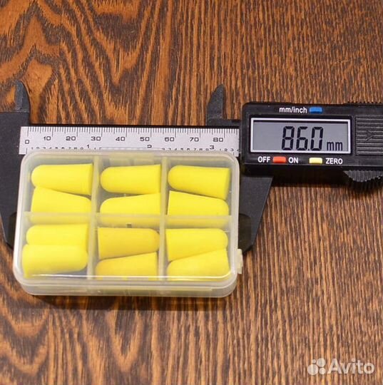 Жёлтые беруши для сна 6 пар с кейсом для хранения