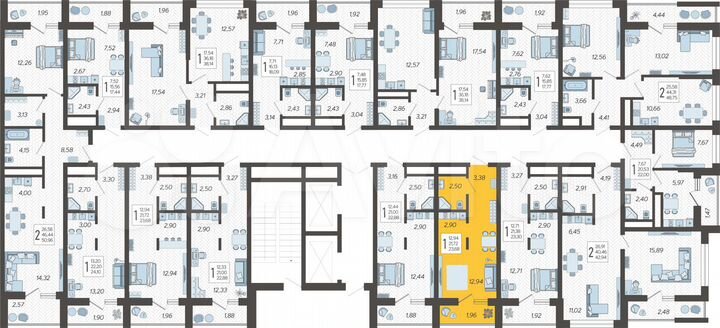 Квартира-студия, 23,7 м², 13/19 эт.