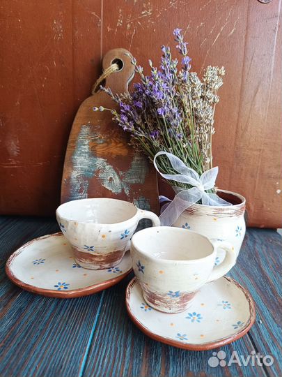 Кружка (чайная пара) ручной работы шеббишик