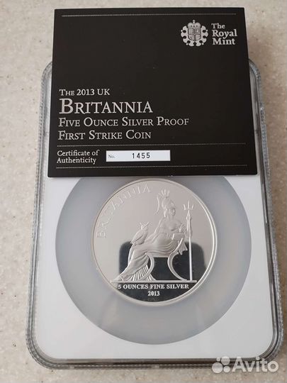 Британия 2013 5 унций. Великобритания. Серебро