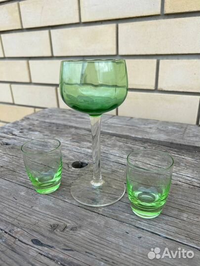 Винтажный кувшин из цветного стекла СССР