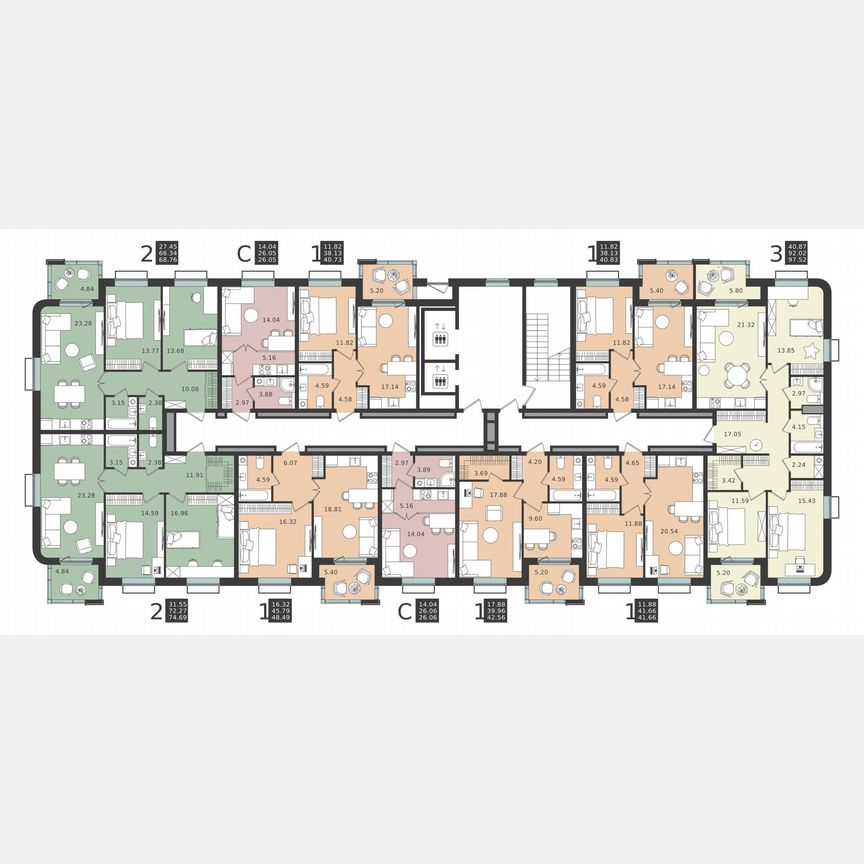 1-к. квартира, 40,7 м², 5/6 эт.