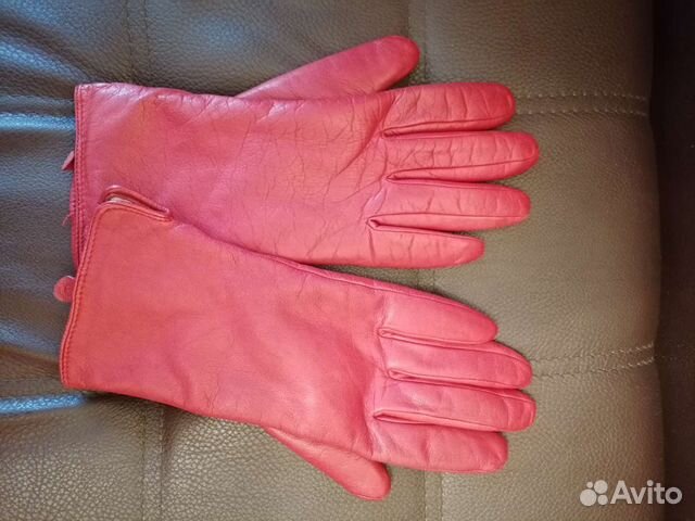 Перчатки женские кожаные