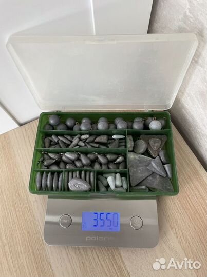 Набор грузил из 100 штук от 4гр до 200 гр в коробк