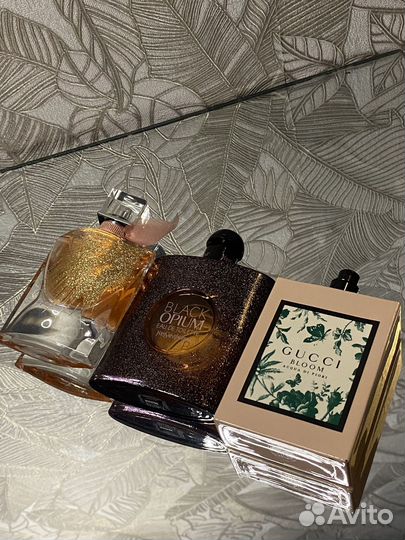 Духи Black opium, Gucci Bloom, Lancôme