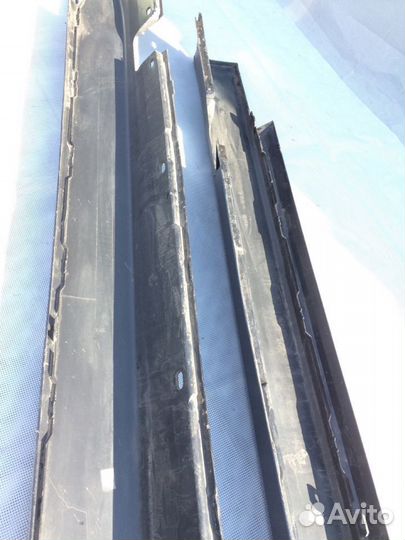 Накладки на порог внешние BMW E60 синий