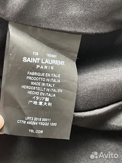 Кожаная мини юбка Saint Laurent оригинал