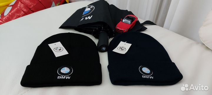 Шапка двойная с логотипом автомобиля BMW