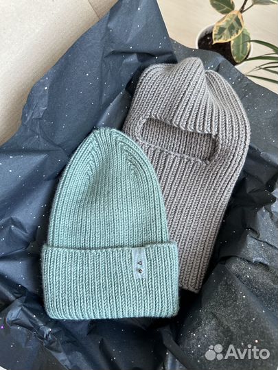 Шапочка из мериносовой шерсти