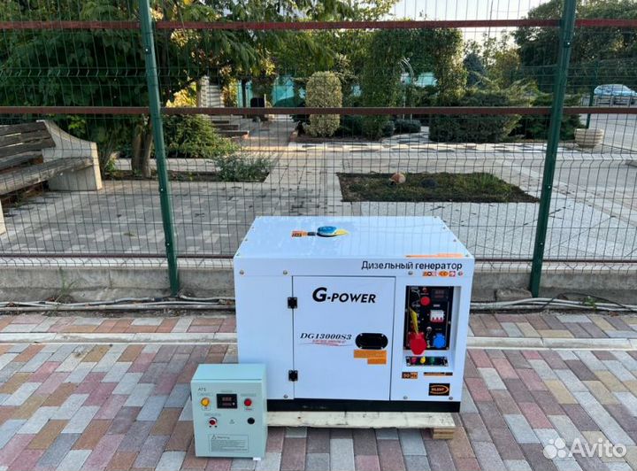 Дизельный генератор 12 kW g-power трехфазный DG130