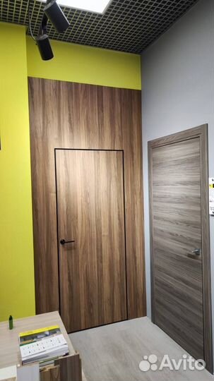 Скрытая дверь с установкой