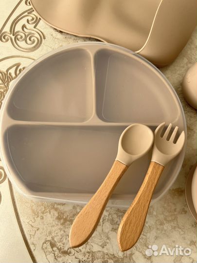 Набор детской силиконовой посуды