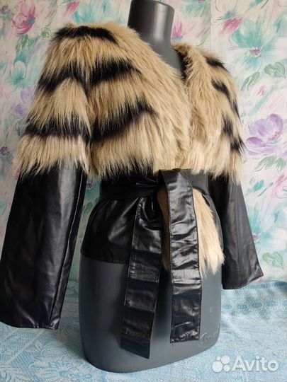 Пиджак кожаный новый