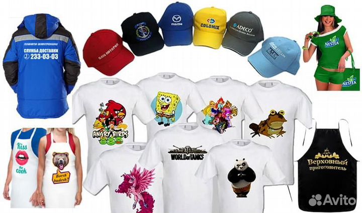 Печать на Футболках кружках шопперах DTF-печать