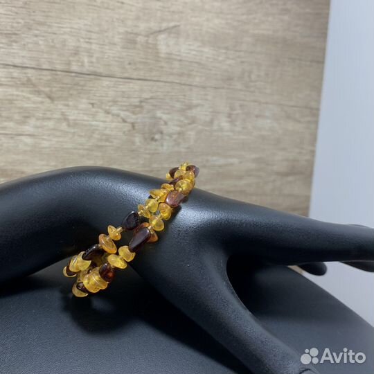 Янтарный Винтажный Браслет Ретро Янтарь