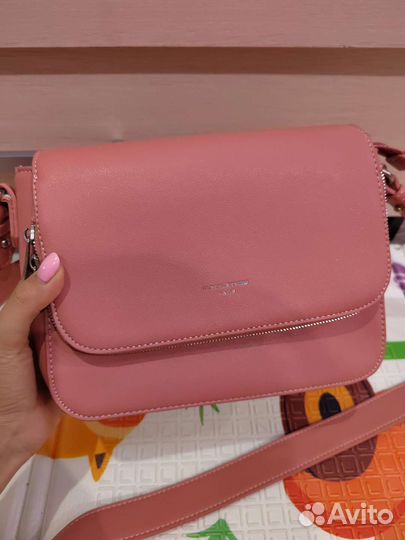 Сумка женская через плечо розовая