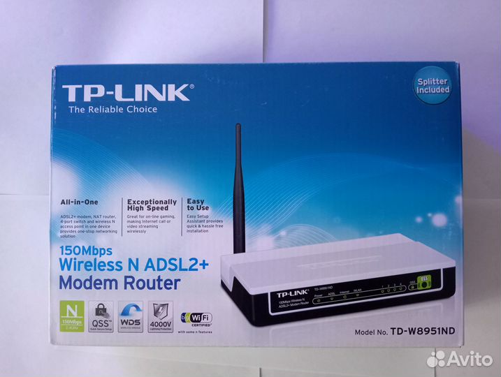Adsl-маршрутизатор TP-Link TD-W8951ND