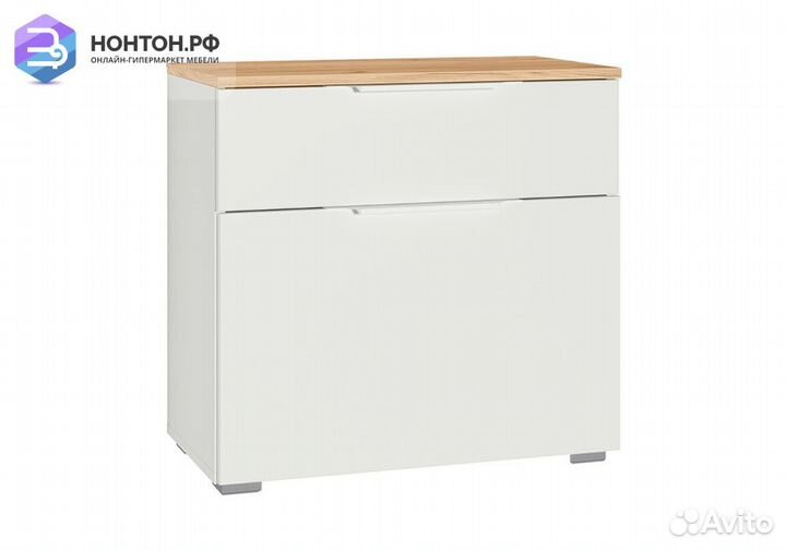 Тумба для обуви Октава 16.127 белый шагрень / дуб