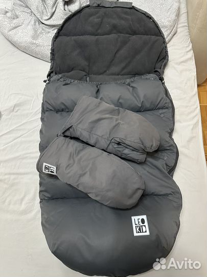 Коверт и варежки-муфты на коляску leokid