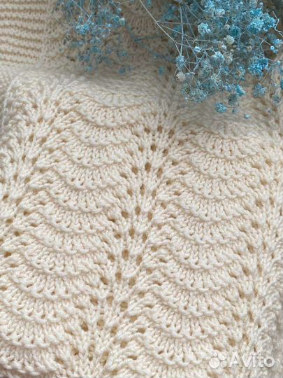 Плед детский вязаный ручная работа