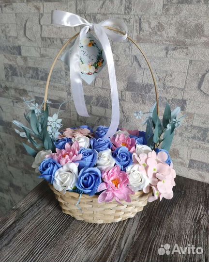 Композиции из мыльных цветов