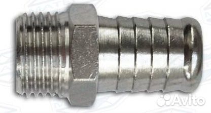 Штуцер для шланга 1 нр х 25мм латунный никелирова