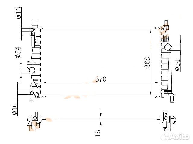 Радиатор охлаждения 1.6L AT 3 (Axela)