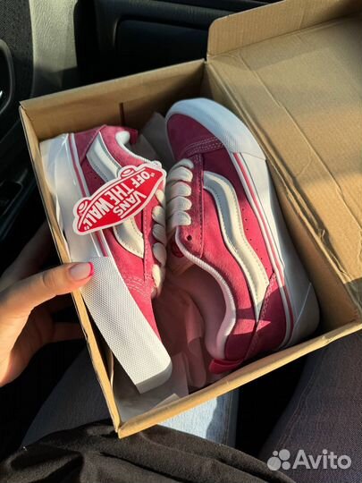 Vans Knu Skool Pink Кеды дутыши розовые