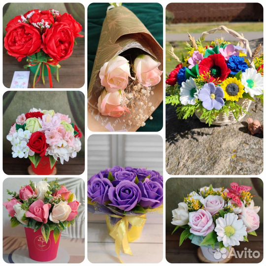 Букет из пенных цветов